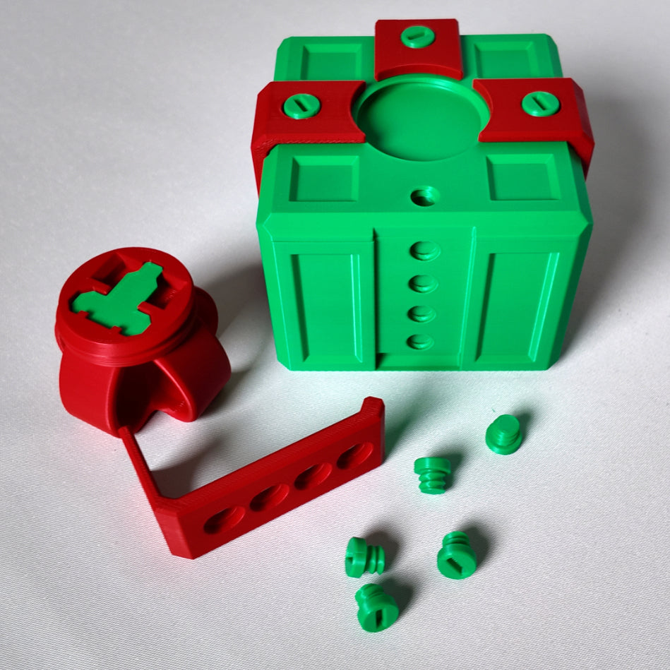 Schraubenbox "Just in Case" Weihnachtsedition mit 20 Schrauben in 3 Farbkombinationen